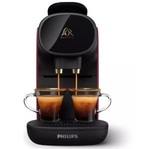 Cafetera de cápsulas philips l'or barista sublime lm9012/50/ compatible cápsulas nespresso y l'or/ negra y roja D