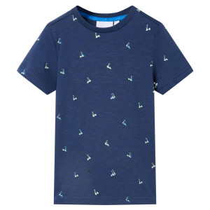 Camiseta de niños azul oscuro 128 D