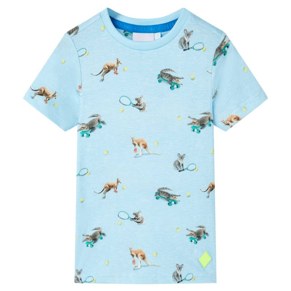 Camiseta infantil azul claro melange 116 D