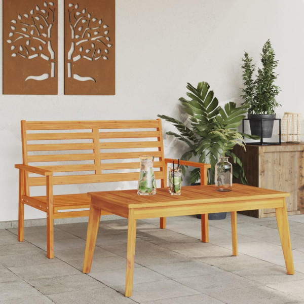 Set de muebles de jardín madera maciza de acacia D