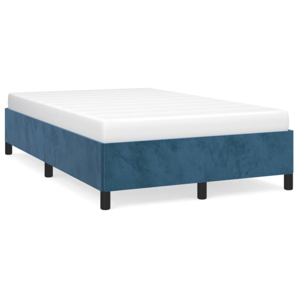 Estrutura da cama veludo azul escuro 120x190 cm D