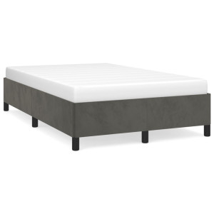 Estructura de cama terciopelo gris oscuro 120x190 cm D