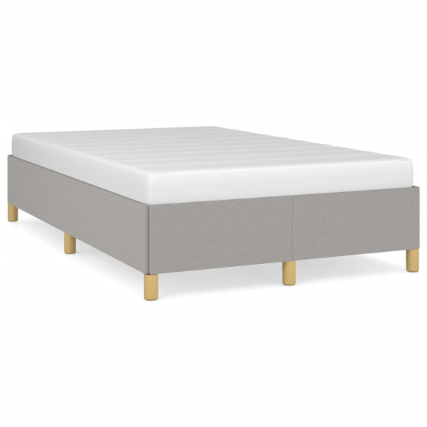 Estrutura de cama de tecido cinza claro 120x190 cm D