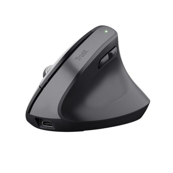 Ratón ergonómico inalámbrico por bluetooth trust bayo+/ batería recargable/ hasta 2400 dpi D