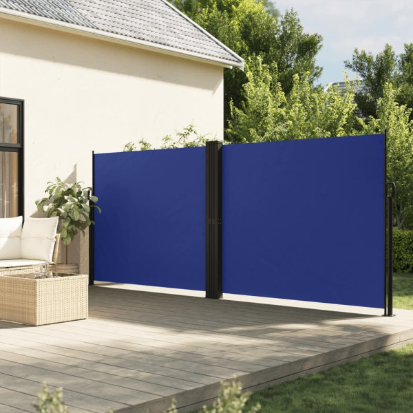 Toldo lateral retrátil azul 160x1200 cm D