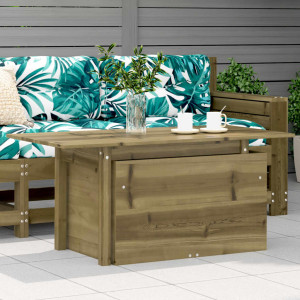 Mesa de jardín madera de pino impregnada 100x50x75 cm D