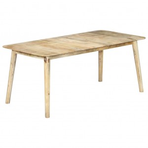 Mesa de comedor de madera maciza de mango 180x90x76 cm D