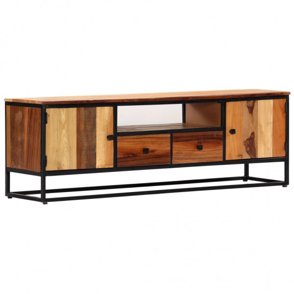 Mueble para TV de madera maciza reciclada 120x30x40 cm D