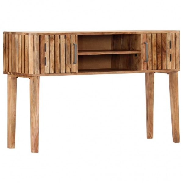 Mesa consola de madera maciza de acacia 120x35x76 cm D