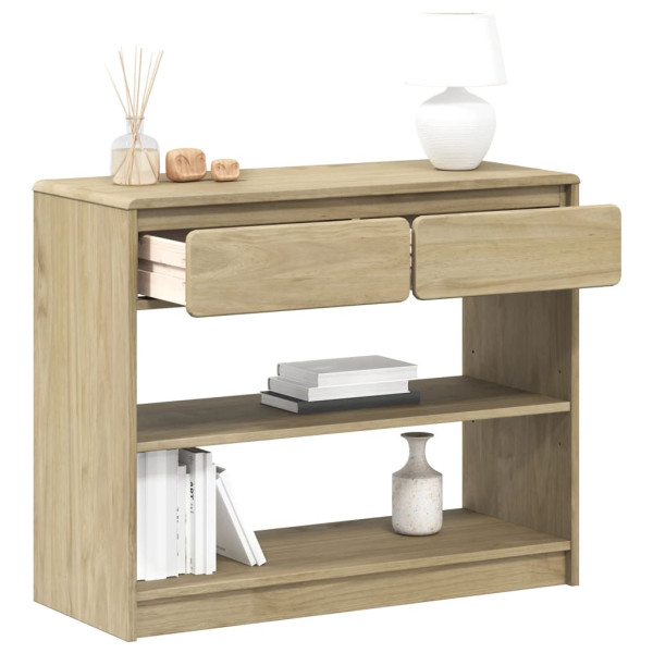 Mesa consola SAUDA madera maciza de pino roble 89.5x36.5x73 cm D