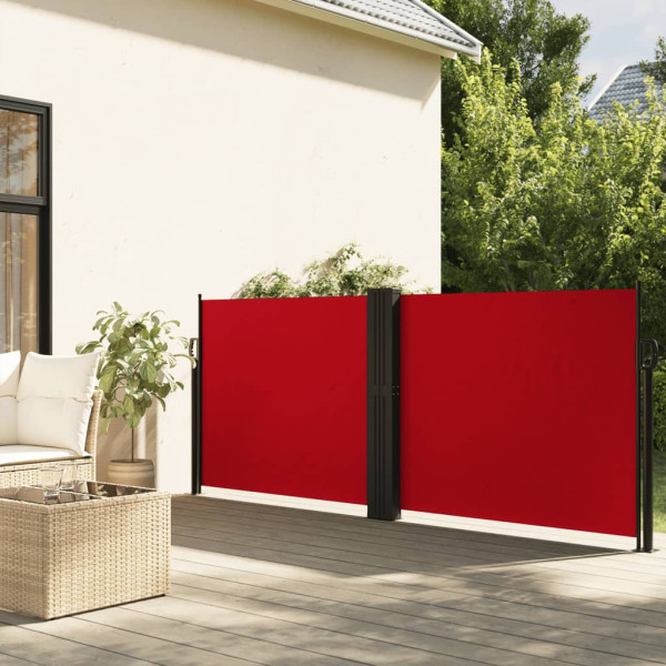 Toldo lateral retráctil rojo 120x1200 cm D