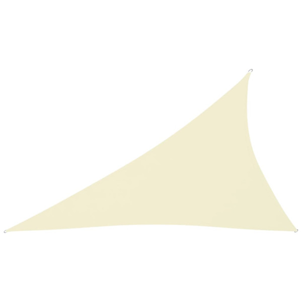 Toldo de vela triangular de tecido Oxford de cor creme 3x4x5 m D