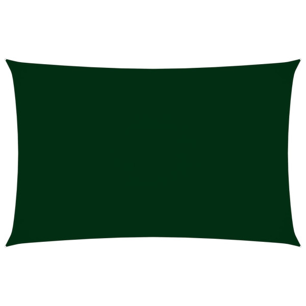 Toldo de vela retangular tecido Oxford verde escuro 2,5x5 m D
