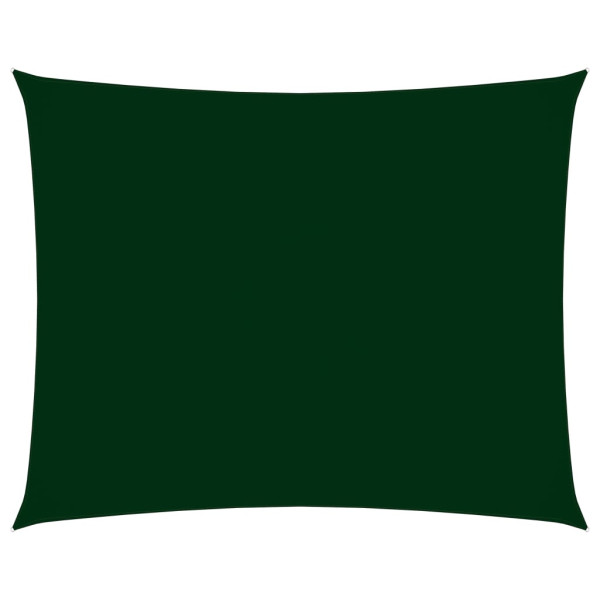 Toldo de vela rectangular tela Oxford verde oscuro 3.5x5 m D