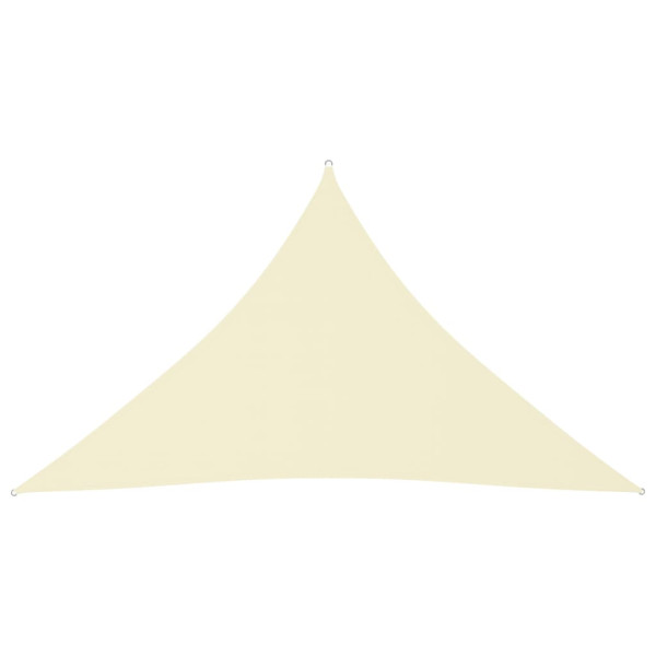 Toldo de vela triangular tela Oxford color crema 3x3x4.24 m D