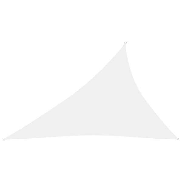 Toldo de vela triangular de tecido branco Oxford 3x4x5 m D