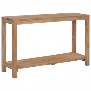 Mesa consola de madera maciza de teca 120x35x75 cm D
