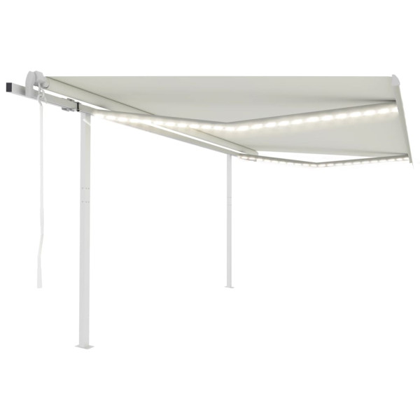 Toldo automático com LED e sensor de vento creme 4x3 m D