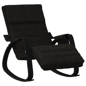 Silla mecedora de tela negro H