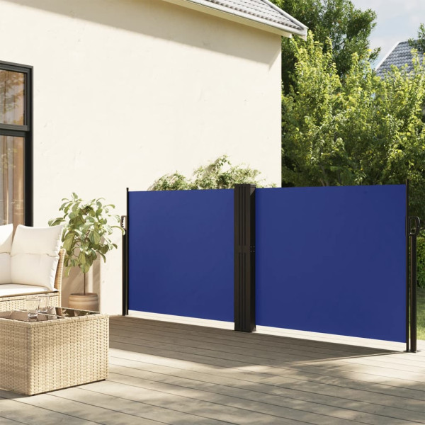 Toldo lateral retrátil azul 140x600 cm D