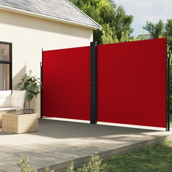 Toldo lateral retráctil rojo 220x600 cm D