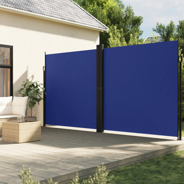 Toldo lateral retrátil azul 220x600 cm D