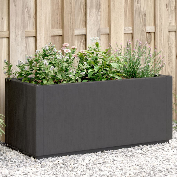 Jardinera PP gris oscuro 80x36x35 cm D