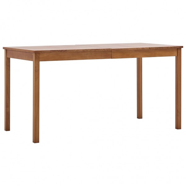 Mesa de jantar de madeira de pinheiro marrom mel 140x70x73 cm D