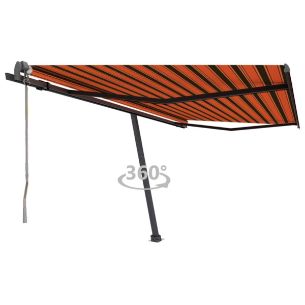 Toldo automático laranja e marrom 400x350 cm D