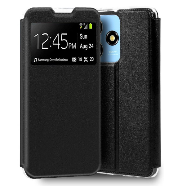 Funda COOL Flip Cover para ZTE Blade A73 Liso Negro D