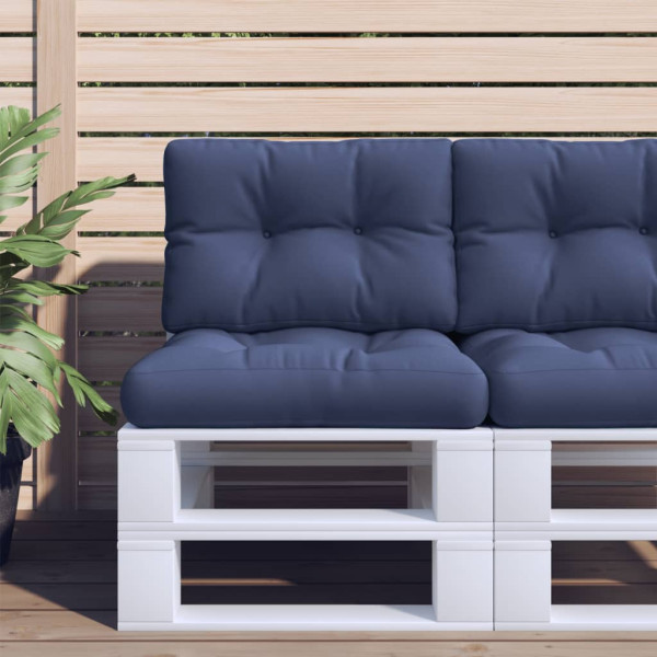 Almofada para sofá de paletes em tecido azul marinho 50x40x12 cm D