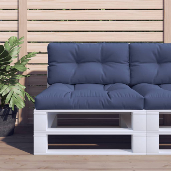 Cojín para sofá de palets tela azul marino 80x40x12 cm D
