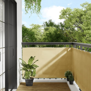 Pantalla de balcón 100% poliéster Oxford color arena 90x400 cm D