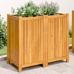 Jardim com revestimento de madeira maciça de acácia 84x42x75 cm D