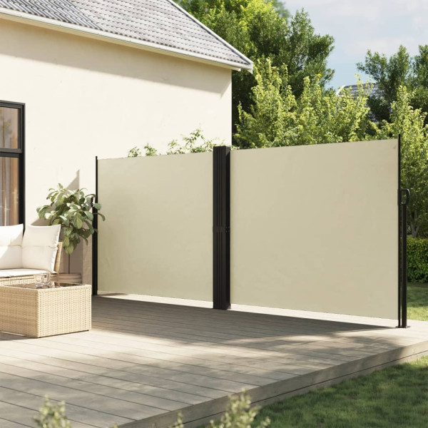 Toldo lateral retrátil creme 160x1000 cm D