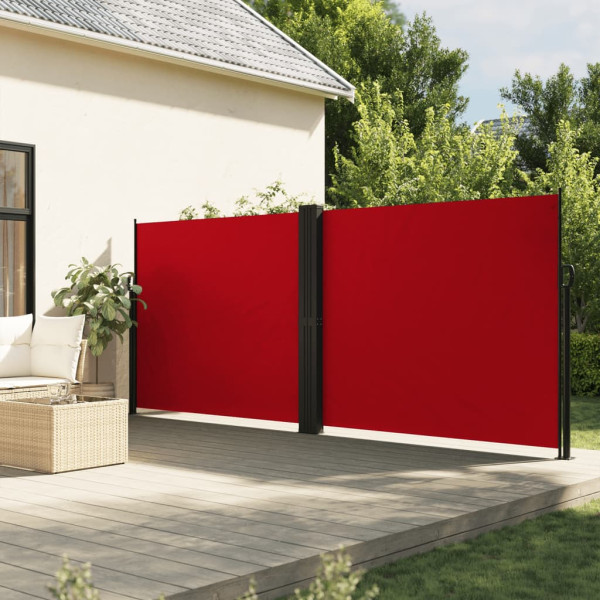 Toldo lateral retráctil rojo 180x1000 cm D