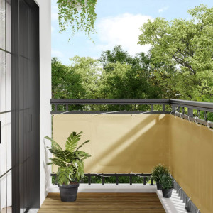 Pantalla de balcón 100% poliéster Oxford color arena 75x600 cm D