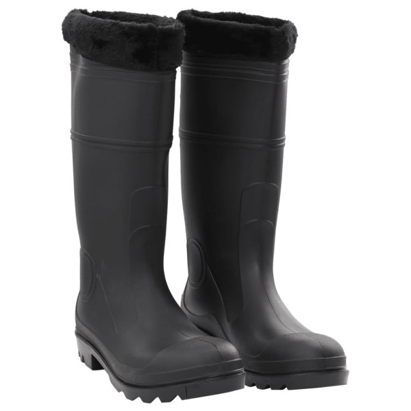 Botas de agua con calcetines extraíbles negro número 46 PVC D