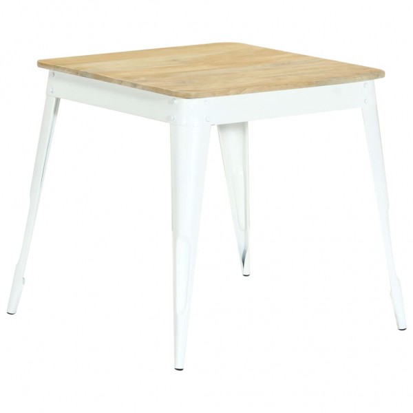 Mesa de comedor de madera maciza de mango 75x75x76 cm Mesa de comedor de madera maciza de mango 75x75x76 cm D