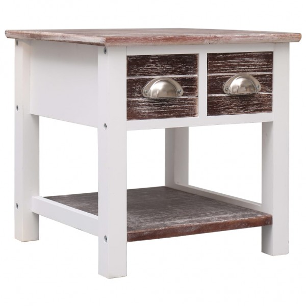 Mesa auxiliar madeira de Paulownia marrom 40x40x40 cm D