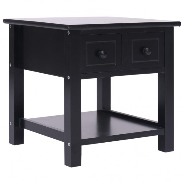 Mesa auxiliar madeira de Paulownia preto 40x40x40 cm D