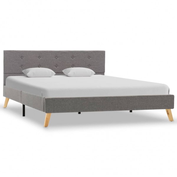 Estructura de cama de tela gris claro 140x200 cm D