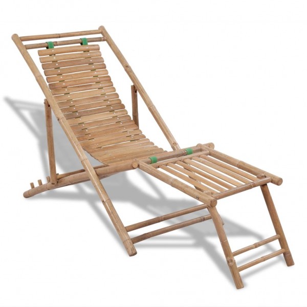 Cadeira de jardim com repouso de bambu D