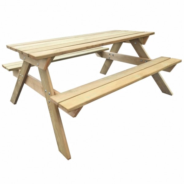 Mesa de piquenique de madeira de pinheiro 150x135x71,5 cm D