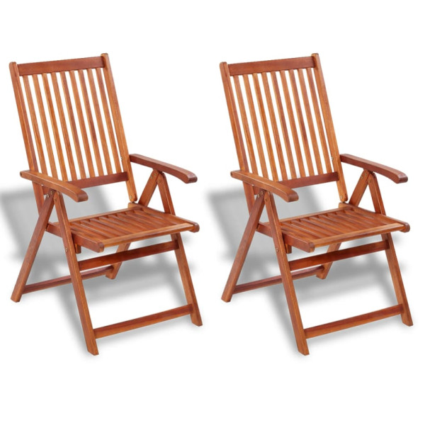 Cadeiras de jardim de madeira maciça D