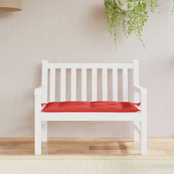Almofada para banco de jardim tecido Oxford vermelho 110x50x7 cm D