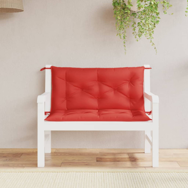 Almofadas para banco de jardim 2 unidades tecido Oxford vermelho 100x50x7 cm D