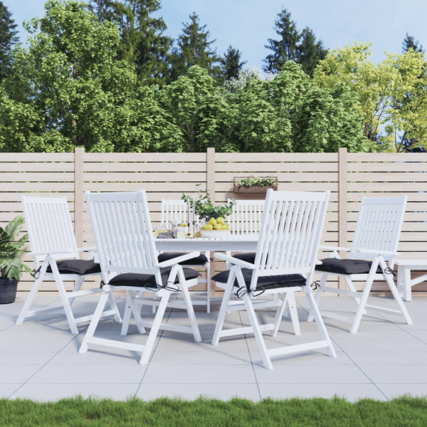 Almofadas para cadeiras de jardim 6 peças tecido Oxford antracite 50x50x7 cm D