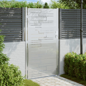 Porta de jardim de aço inoxidável 100x180 cm D