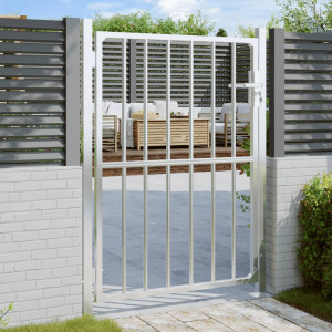 Portão de jardim em aço inoxidável 100x125 cm D